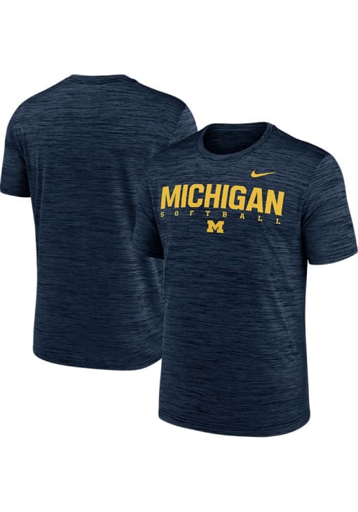 Nike Michigan Wolverines NAVY DriFit Velocity Softball Short