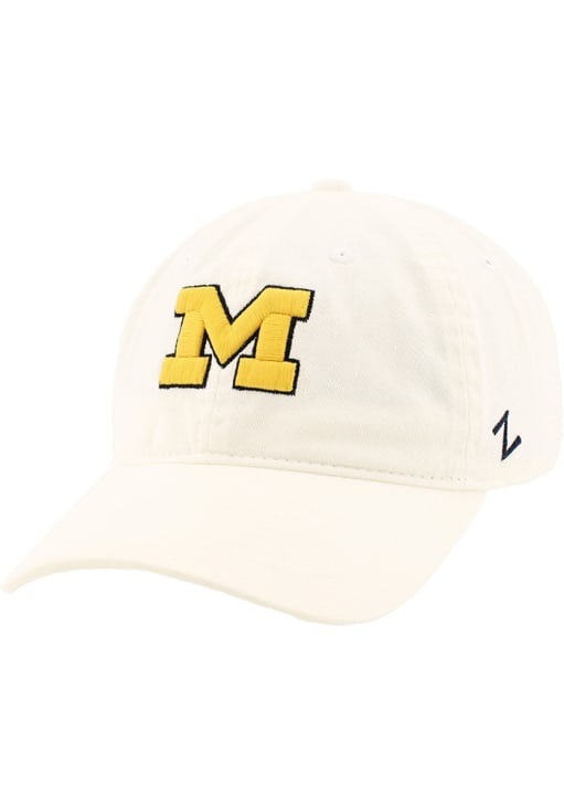 Zephyr Michigan Wolverines White Scholarship Adjustable Hat