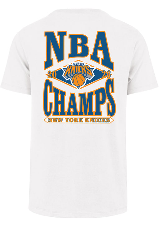 47 New York Knicks White Finals Champions 2026 Backer Short Sleeve