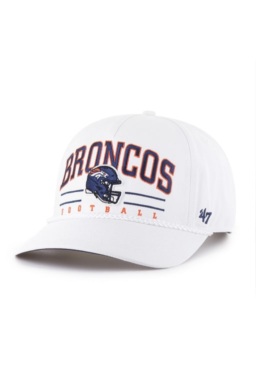 47 Denver Broncos White Roscoe Hitch Adjustable Hat - 3704718