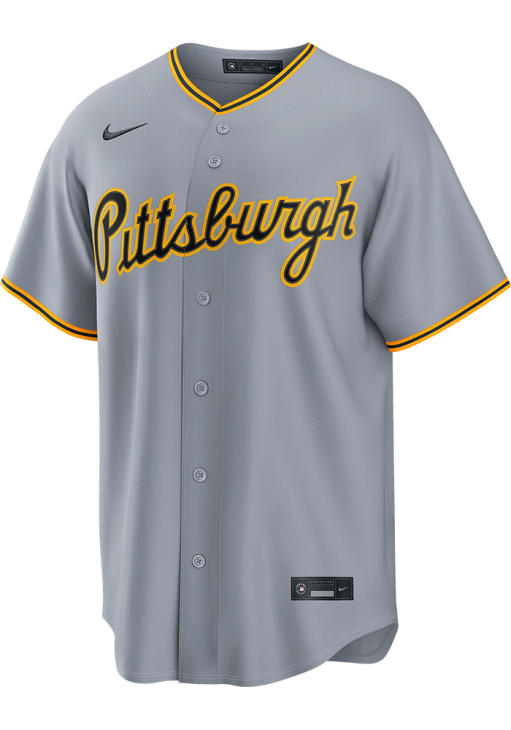 Pittsburgh Pirates Mens Nike Replica ATHLETICGREY Road Jersey