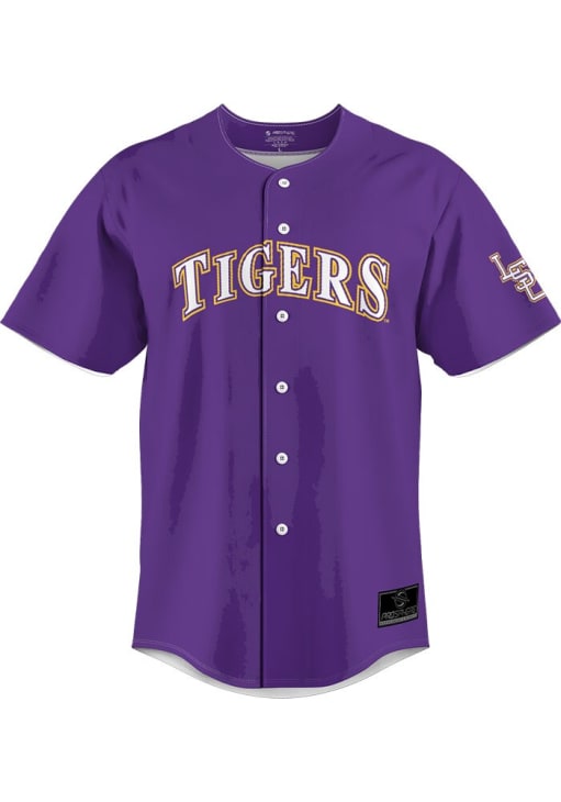 LSU Tigers Youth PURPLE Baseball Replica Baseball Jersey - 39530029
