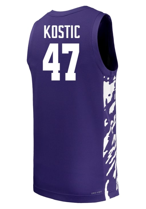 Andrej Kostic K-State Wildcats PURPLE NIL Name And Number Jersey