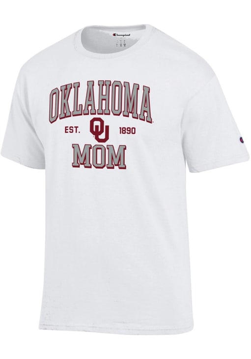 Champion Oklahoma Sooners White EST Date Mom Jersey Short Sleeve T ...