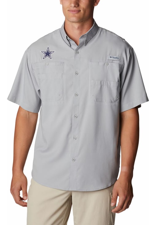 Columbia Pfg Tamiami Dallas Cowboy Grey - Mens Shirt - 1277022097-Grey - L Columbia Pfg Tamiami Dallas Cowboy Grey - Mens Shirt - 1277022097-Grey - L