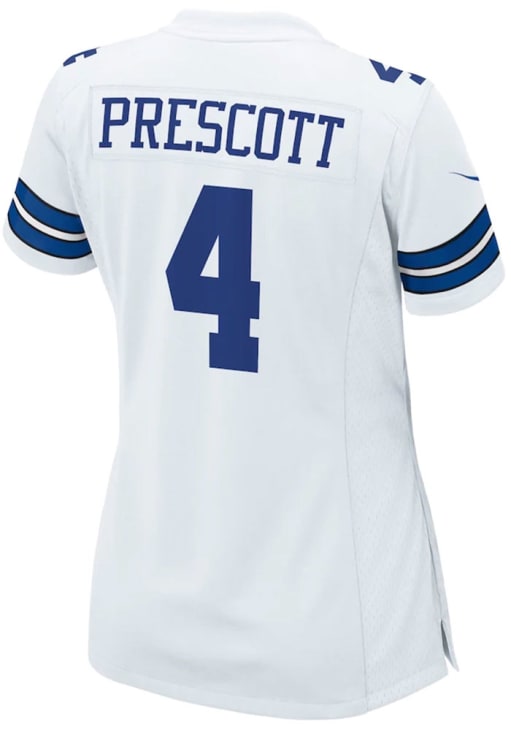 Nike Women's Dallas Cowboys Dak Prescott #4 White Game Jersey, XL