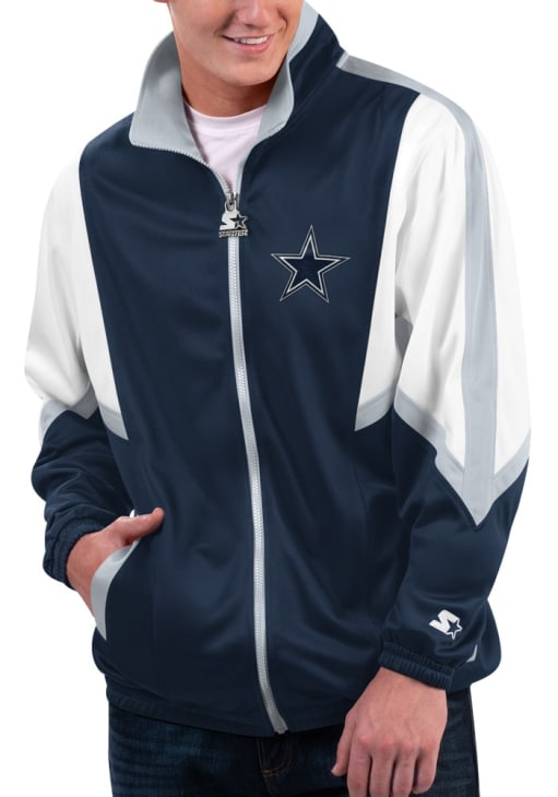 Dallas Cowboys Mens NAVY Lead Runner Track Jacket - 41024496 Dallas Cowboys Mens NAVY Lead Runner Track Jacket - 41024496