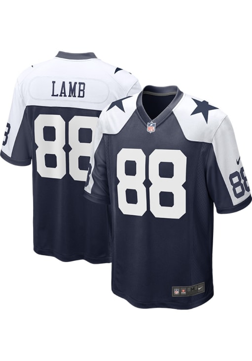 CeeDee Lamb Dallas Cowboys Throwback Jersey - NAVY/WHITE