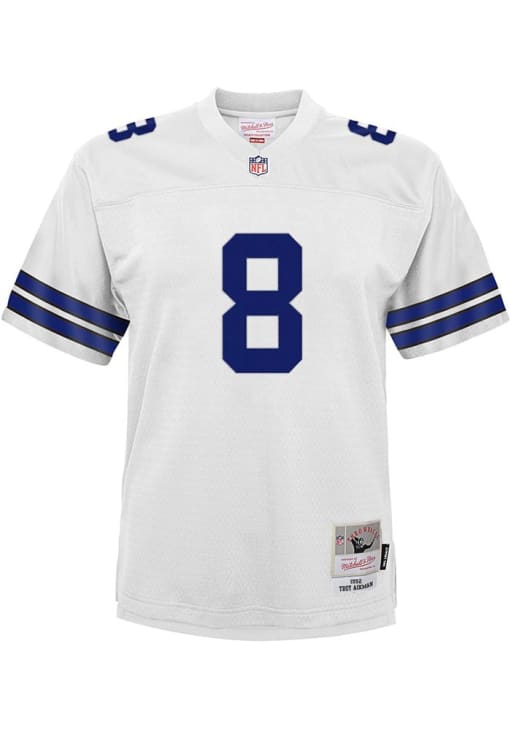 Dallas Cowboys Troy Aikman Boys Legacy Home White Football Jersey