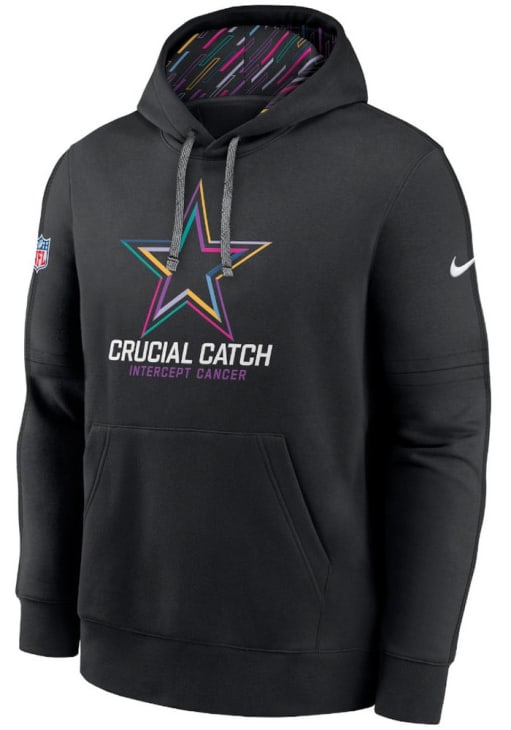 Dallas Cowboys Mens Nike BLACK Crucial Catch Sideline Hood - 41025469
