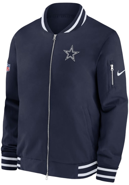 Dallas CowboysジャケットNFL PROLINE Nike Nike Dallas Cowboys Mens NAVY Sideline Bomber Medium Weight Jacket