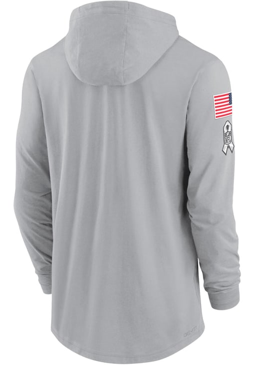 タ*グ様 NFL NIKE Salute to service パーカー グレー Nike Dallas Cowboys Mens GREY Salute to Service Lightweight Hoodie