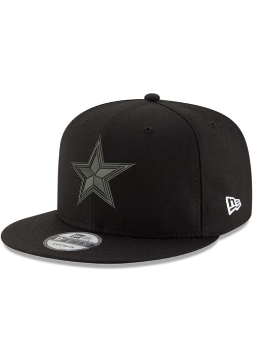Dallas Cowboys New Era BLACK Tonal Basic 9FIFTY Design Snapback