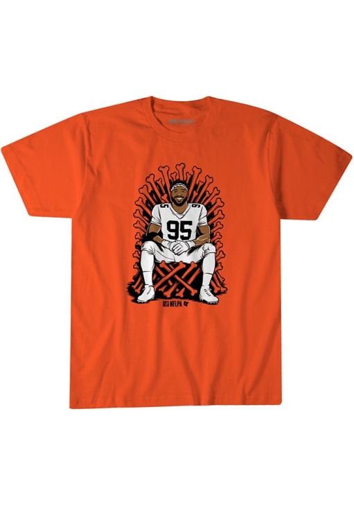 Myles Garrett Cleveland ORANGE Sack King Short Sleeve Fashion
