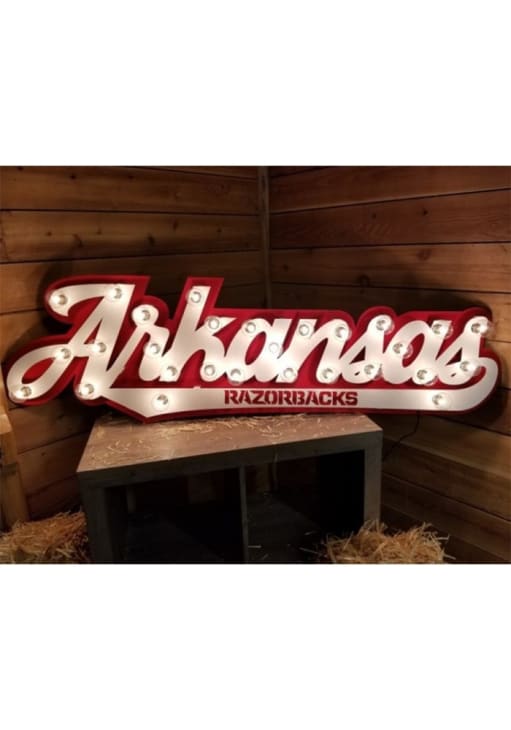 Marquee Sign Razorback Arkansas Razorbacks Red Lit Marquee Sign - 4260019