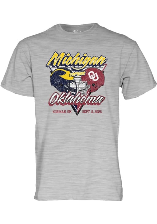 Blue 84 Oklahoma Sooners ATHLETICGREY Football vs Michigan