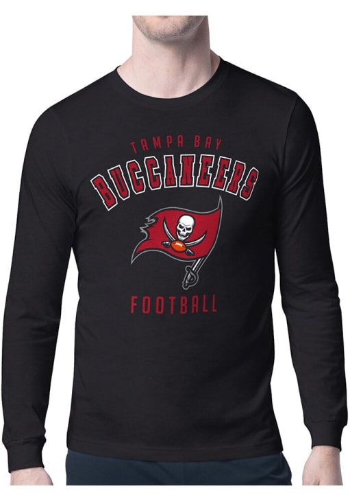 Starter Tampa Bay Buccaneers Logo Long Sleeve T Shirt BLACK - 43440681