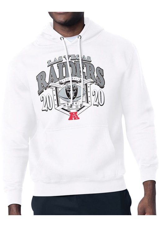 Starter Las Vegas Raiders Mens White 80s Logo Hoodie - 43442531