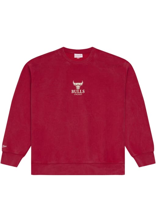 Mitchell and Ness Chicago Bulls Mens Red Core Essentials Long