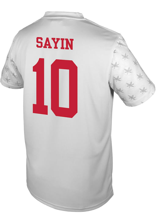 Julian Sayin Mens White Ohio State Buckeyes Football NIL Football