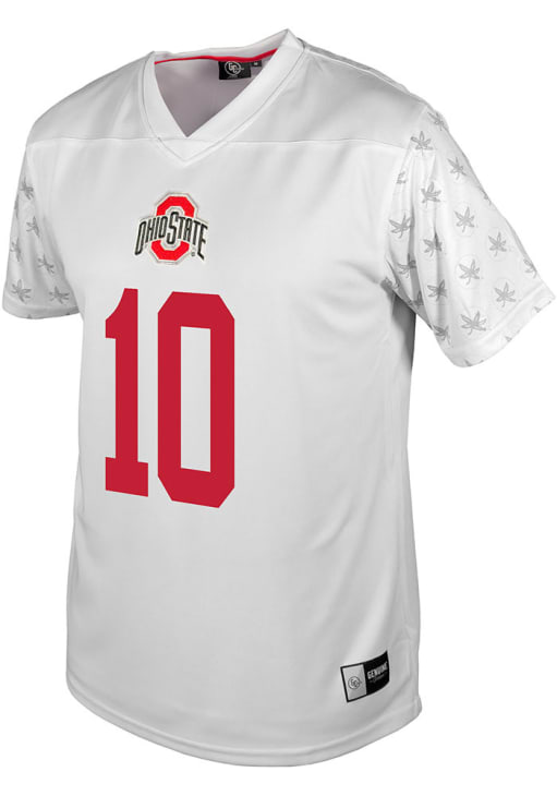 Julian Sayin Mens White Ohio State Buckeyes Football NIL Football