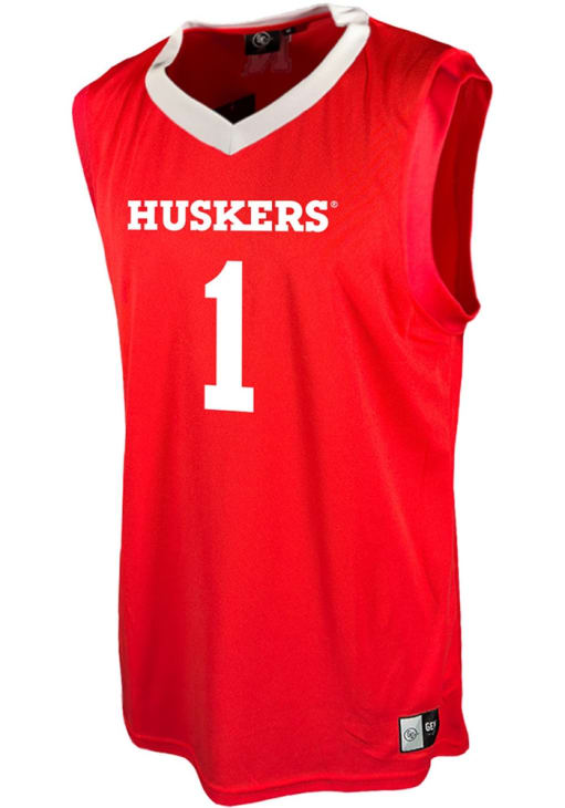 Samuel Hoiberg Mens Red Nebraska Cornhuskers NIL Basketball Jersey