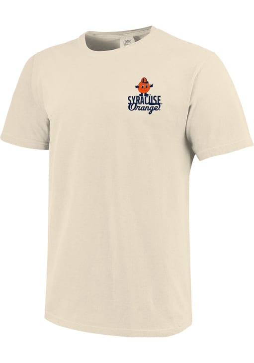 Syracuse Orange IVORY Vintage Mascot Overlay Short Sleeve T Shirt
