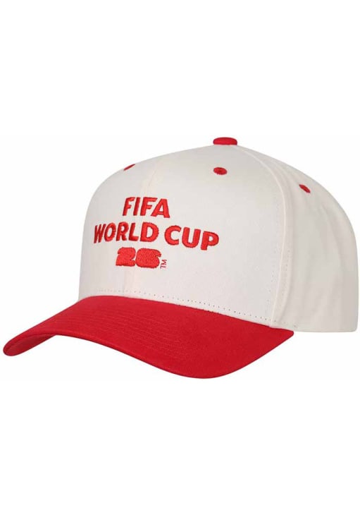 前澤杯 2026 キャップ FIFA IVORY 2026 FIFA World Cup Red Logo 2T Pro Crown Adjustable