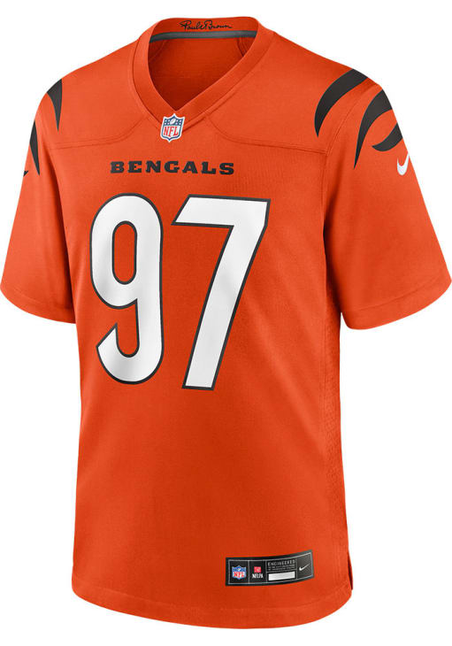 Dexter Lawrence Cincinnati Bengals ORANGE Alternate Jersey - 4624178