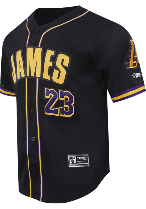 Lakers LeBron James ユニフォーム ゲームシャツ LeBron James Los Angeles Lakers Mens BLACK Mesh Player - 470906216