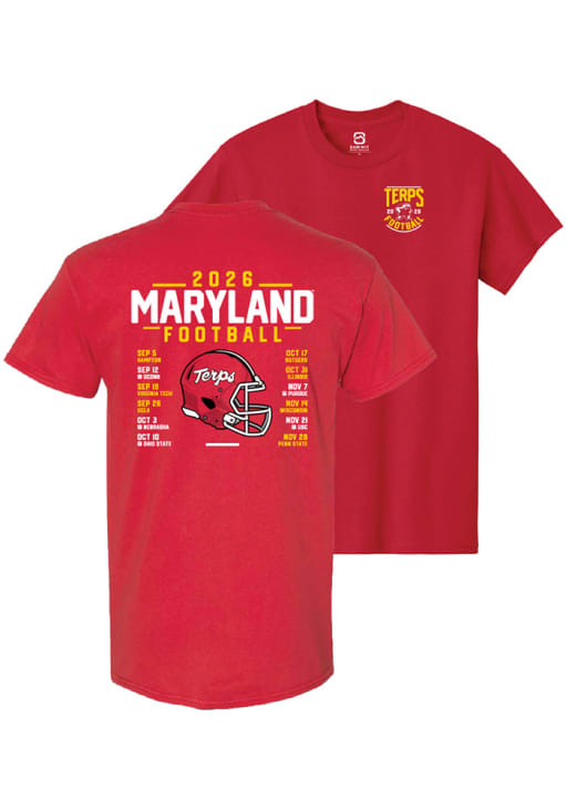 Summit Sportswear Maryland Terrapins Red 2026 Football Schedule