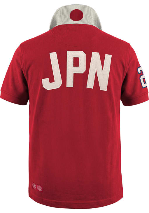 Mondetta Japan National Team Mens Match Day Polo RED Short Sleeve
