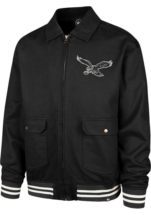 47 Philadelphia Eagles Mens BLACK Retro Golden Age Diamond