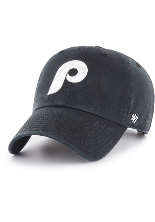 47 Philadelphia Phillies BLACK Clean Up Adjustable Hat - 48001886