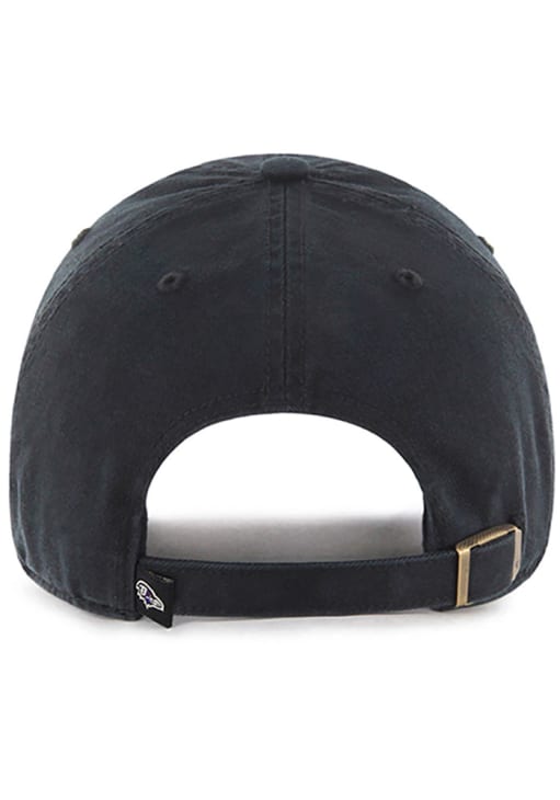 47 Baltimore Ravens BLACK Clean Up Adjustable Hat - 48004847