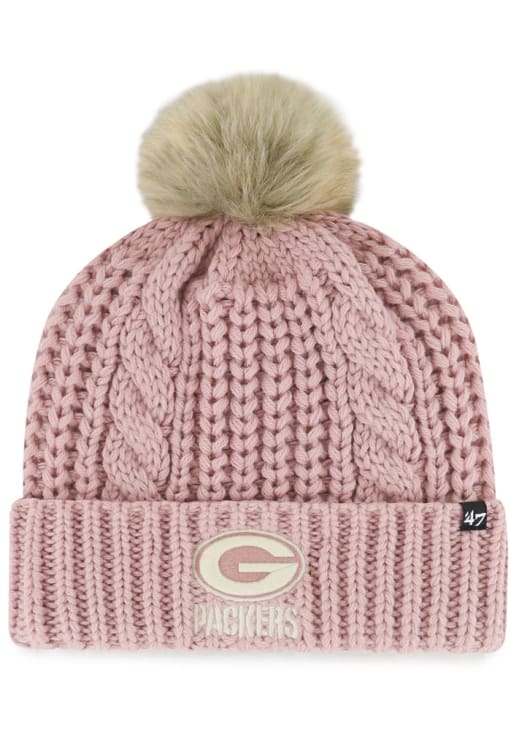 Green Bay Packers 47 Womens PINK Meeko Cuff Knit Hat - 48015302