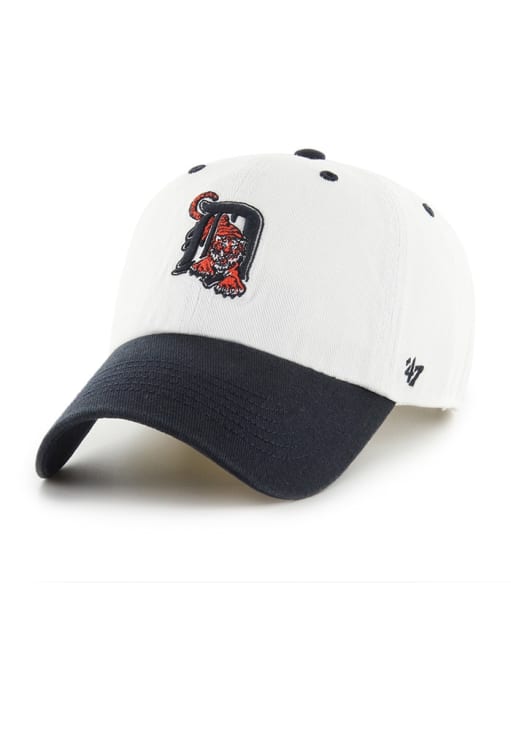 47 Detroit Tigers WHITE Double Header Diamond Clean Up Adjustable