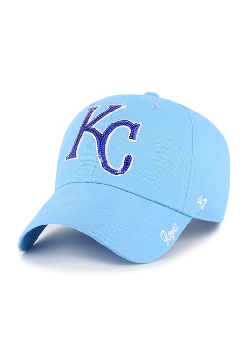 Kansas City Royals 47 Womens LIGHT BLUE Sparkle Clean Up 