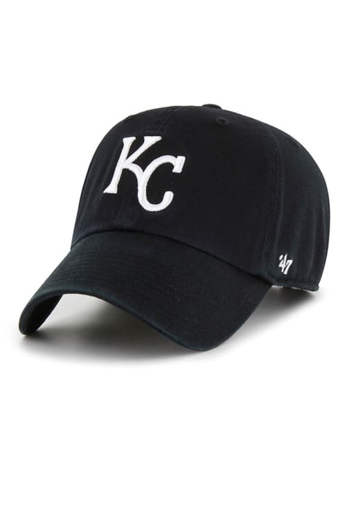 47 Kansas City Royals BLACK Clean Up Designed Adjustable Hat