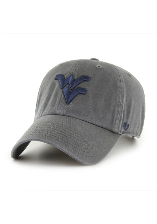 47 CHARCOAL West Virginia Mountaineers Clean Up Adjustable Hat