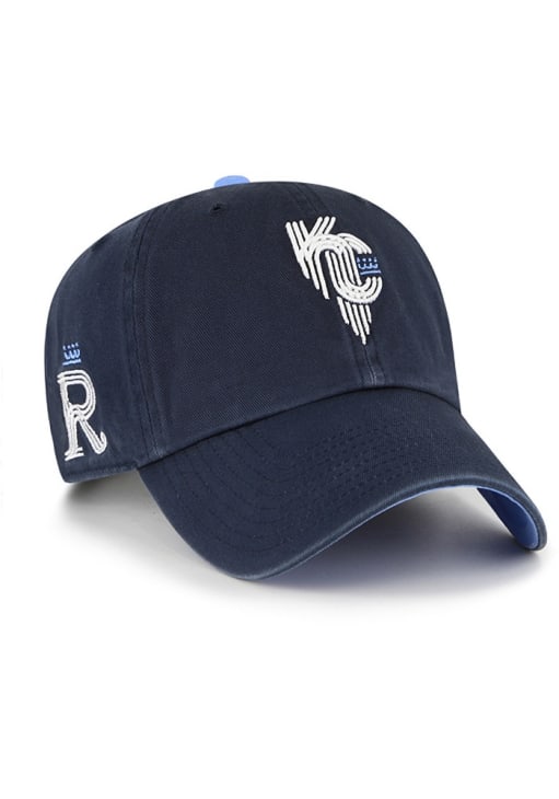 47 Kansas City Royals NAVY City Connect Clean Up Adjustable Hat