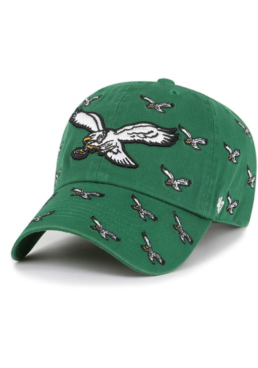 Philadelphia Eagles 47 Womens KELLY Confetti Clean Up Adjustable