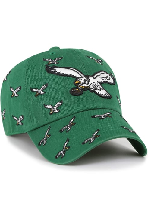 Philadelphia Eagles 47 Womens KELLY Confetti Clean Up Adjustable