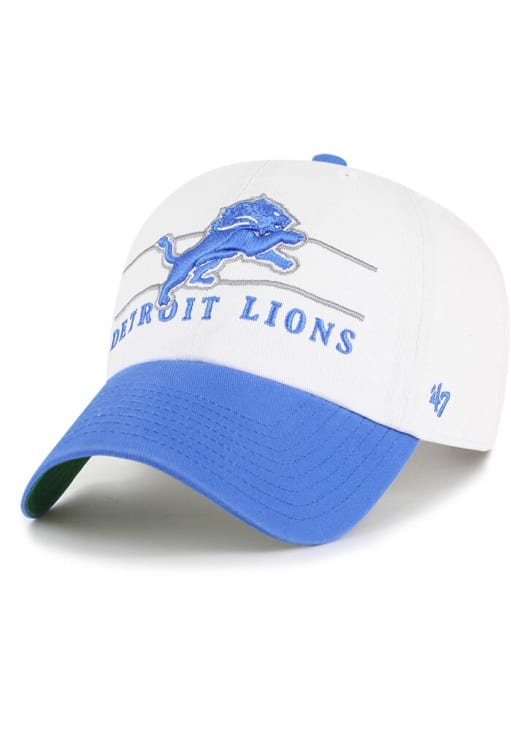 47 Detroit Lions White Double Header Clean Up Adjustable Hat