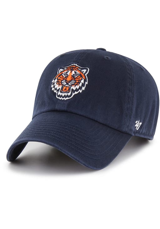 47 Detroit Tigers NAVY Alt Tiger Head Clean Up Adjustable Hat