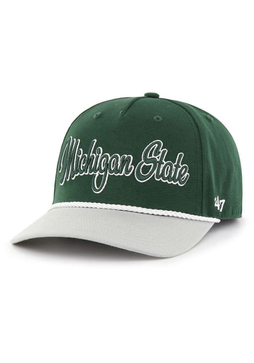 State Script Hats 47 Michigan State Spartans Overhand Script MVP Adjustable Hat - 48020851