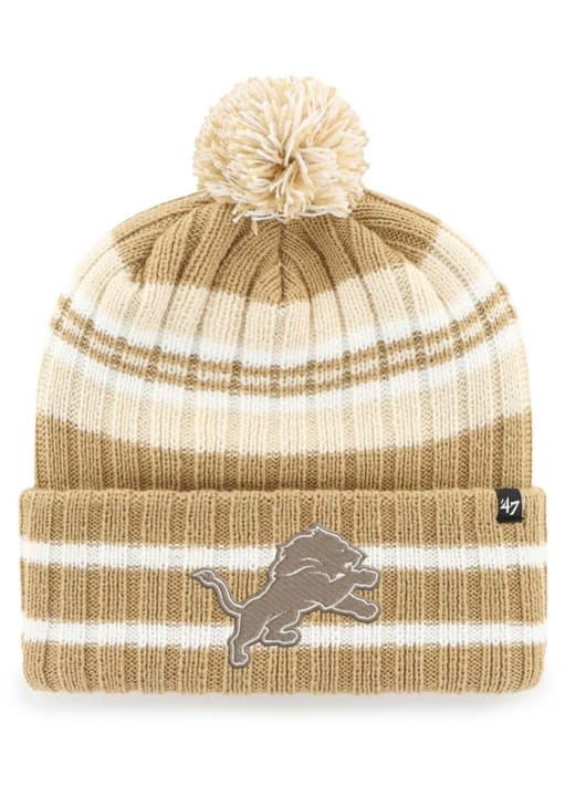 Detroit Lions 47 TAN Hone Cuff Pom Knit Knit Hat - 48022001 display picture 1