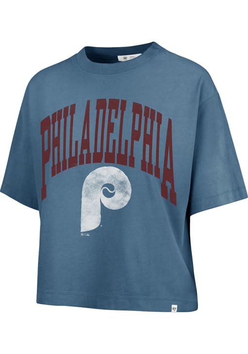 47 Philadelphia Phillies Womens BLUE Shale T-Shirt - 48022638