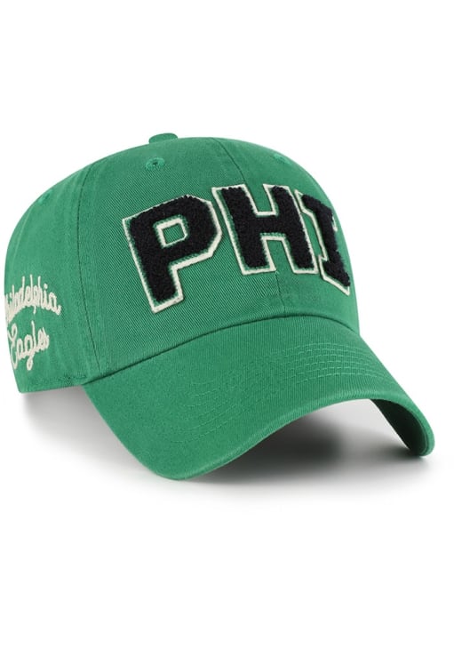 Philadelphia Eagles 47 Womens GREEN Zoey Clean Up Adjustable Hat