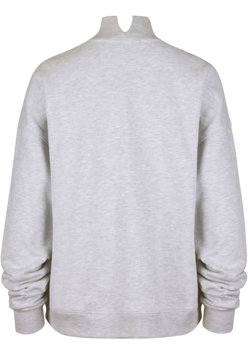 47 Womens GREY K-State Wildcats Vantage Mock Neck Long Sleeve Crew